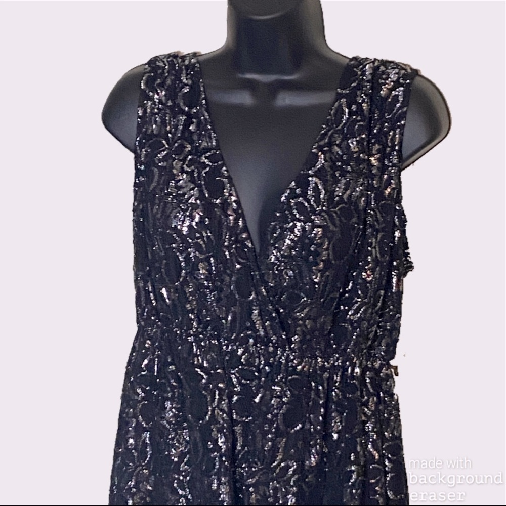 New York collection black iridescent dress
